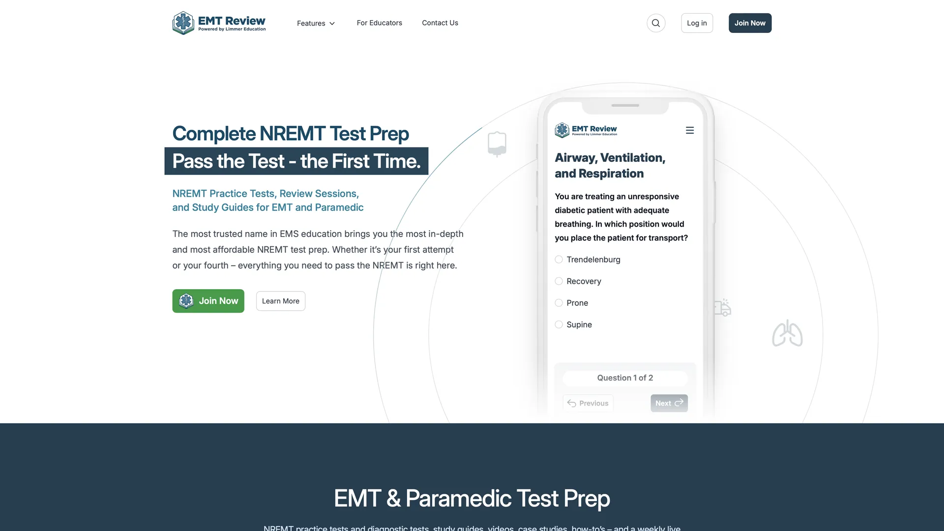 EMT Review Screenshot